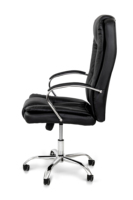 Chaise de bureau de direction ergonomique à dossier haut, en cuir, inclinable, avec logo personnalisé et base métallique, vente en gros d'usine