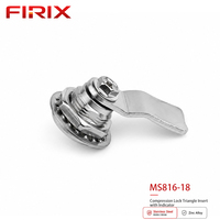 Loquet de compression en acier inoxydable FIRIX MS816-18 |   Loquet à came robuste à clé, poli, antivol, étanche, pour usage médical