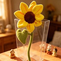 Jouets Songshan, bouquet de fleurs artificielles en peluche de 38 cm, roses, tournesols, marguerites, fleurs préservées, plantes décoratives, cadeau