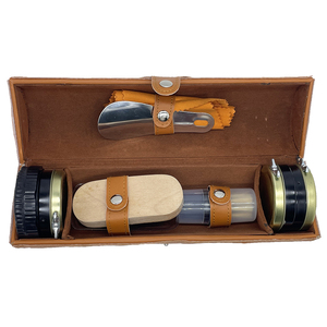 WBG Sapatos De Couro Polonês & Kit De Limpeza Marrom Preto Limpar Cera Couro Bota Cuidados Kit - Product Image 1