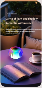 Mini Lámpara de Ambiente, Reproductor de Música de Cristal, Radio FM, Luz Nocturna RGB, Altavoz Bluetooth Inalámbrico Portátil - Product Image 2