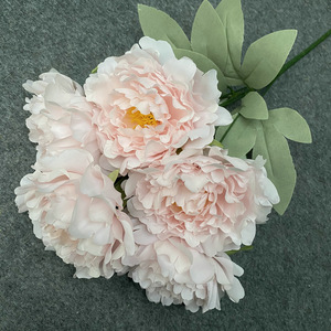 DREA 5 <b>Heads</b> <b>Artificial</b> Silk Peony <b>Flower</b> Real Touch <b>Artificial</b> <b>Flower</b> High Quality Wholesale <b>Flowers</b> - Product Image 6