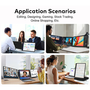 Extensor de pantalla portátil para laptop de 15.6 pulgadas Full HD, estación de trabajo portátil IPS USB C HDMI para juegos, streaming y oficina - Product Image 5