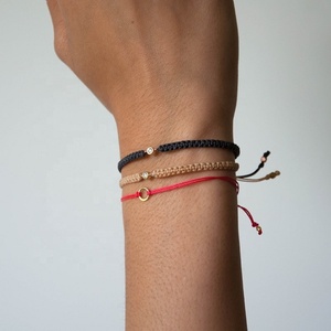 Cera al por mayor cadena de pulsera de plata s925 de los hombres de las mujeres negro hecho a mano pulsera - Product Image 3