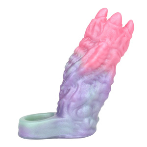 Consolador <span class=keywords><strong>de</strong></span> fantasía más allá <span class=keywords><strong>de</strong></span> <span class=keywords><strong>la</strong></span> <span class=keywords><strong>realidad</strong></span>, fino, elástico, bien envuelto, funda <span class=keywords><strong>de</strong></span> pene alienígena, juguete sexual para agrandar para hombre/pareja - Product Image 2