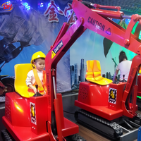 Jouet d'excavatrice électrique pour enfants Trackhoe - Construction en métal et fibre de verre certifiée CE, capacité de 500 kg pour centre commercial en plein air