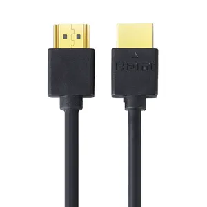 Kabel HDMI Super Tipis, Mendukung 3D 4K Laki-laki Ke Laki-laki, Kabel Hdmi Ke Hdmi Ramping dengan Ethernet