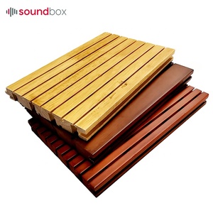 Panneau pour église, panneaux acoustiques intérieurs, plafond acoustique en bois rainuré, design 3D en bois, bois de caoutchouc massif, SOUNDBOX CN;GUA - Product Image 2
