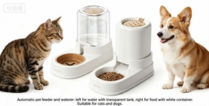 Distributeur d'eau automatique Kolapanda pour chats et chiens avec double filtre et système de siphon, utilisation en intérieur, matériau plastique - Product Image 6
