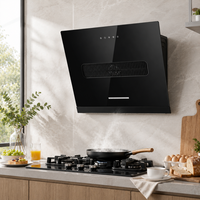Hotte aspirante électrique de cuisine murale à haute aspiration pour cheminée, classe A d'efficacité énergétique