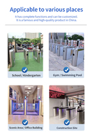 Portillon pivotant de contrôle d'accès ODM entièrement automatique bidirectionnel en acier inoxydable 304 pour bureau/salle de sport