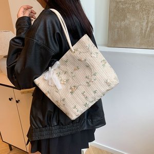 กระเป๋าผ้าทอแบบพกพาขนาดใหญ่ - Product Image 6