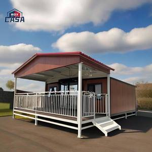 Maison portable de luxe Maison modulaire préfabriquée à double largeur Maison mobile extensible et pliable avec panneau sandwich Matériaux en acier - Product Image 6