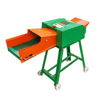 Petit hachoir à foin domestique biphasé 220V pour bétail (bovins, ovins, équins) et porcs - Compatible matériaux secs/humides