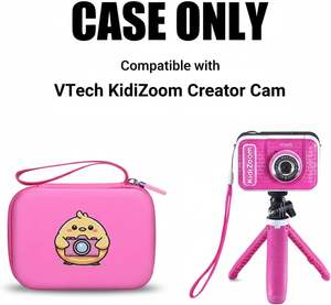 Estuche para cámara para niños para Vtech <span class=keywords><strong>Kidizoom</strong></span> Creator Cam, para cámara Vtech <span class=keywords><strong>Kidizoom</strong></span> rosa con bolsillo para accesorios de trípode (solo caja) - Product Image 2