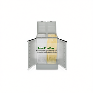 Ttake Eco Box Basic <b>Cabinet</b> 110 Lt <b>Grey</b> 68x39x88.7 Cm Storage With Dual Compartment Design - Product Image 2