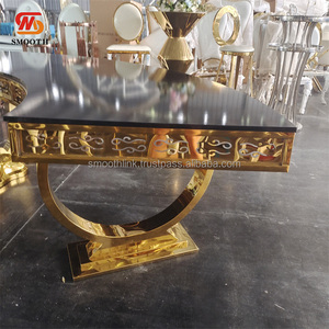 Decoración para Bodas, <span class=keywords><strong>Mesa</strong></span> de <span class=keywords><strong>Media</strong></span> <span class=keywords><strong>Luna</strong></span> de Acero Inoxidable Estilo Nórdico, Mesas de Comedor, Juego de <span class=keywords><strong>Mesa</strong></span> y Sillas para Restaurante - Product Image 4