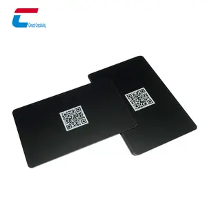 Cartão de negócios nfc programável plástico, cartão inteligente preto fosco uv nfc