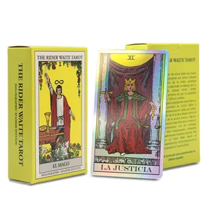 Personalizado Holgraphic Tarot Jogo Cartões Deck Atacado Personalizado Tarot Cartões Impressão Fabricação
