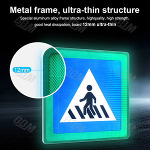 Panneau électroluminescent entièrement transparent pour piétons carrés ultra-minces de 12mm à haute luminosité - Product Image 6