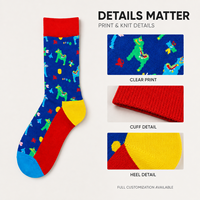 Chaussettes d'automne personnalisées OEM - Polyester/Nylon/Coton/Fibre de bambou/Laine, résistantes aux boucles, séchage rapide, absorbantes, imprimées