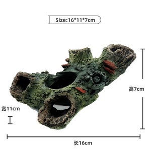 Decoración de acuario Reptil Escondite Gran Reptil Roca Escondite <span class=keywords><strong>Cueva</strong></span> Reptil Anfibio Tortuga <span class=keywords><strong>Puente</strong></span> Serpiente Oculta Roca de resina - Product Image 4