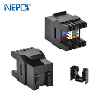 Nuevo Conector Keystone RJ45 Cat6 UTP de 10 Gbps con Obturador, Compatible con PoE+, para Centros de Datos