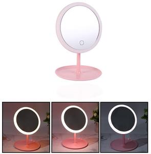 Fornitura di fabbrica all'ingrosso di cosmetici LED specchio di stoccaggio a specchio Smart LED regolabile LED specchio da tavolo <span class=keywords><strong>per</strong></span> il trucco - Product Image 3