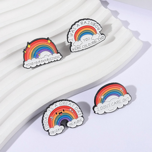 Sming Pins I WAS a RAINBOW Esmalte Pins Custom I DO Not CARE Broches Insignias de solapa Ropa Homosexualidad LGBT Joyería - Product Image 1