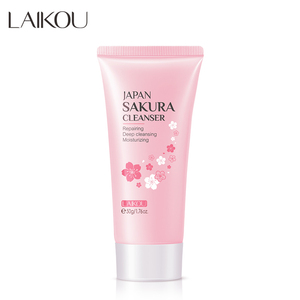LAIKOU 50g Hidratante Extracto <span class=keywords><strong>de</strong></span> Sakura Control <span class=keywords><strong>de</strong></span> aceite Lavado <span class=keywords><strong>DE</strong></span> <span class=keywords><strong>CARA</strong></span> <span class=keywords><strong>Limpiador</strong></span> facial 50g - Product Image 1