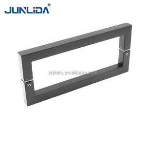 Cao cấp tùy chỉnh chất lượng cao 304 thép không gỉ Matt màu đen ống vuông cửa kính xử lý - Product Image 2