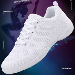 महिलाओं और बच्चों के सफेद नरम एकमात्र चीयरलीडर जूते समूह एरोबिक फिटनेस जूते प्रशिक्षण प्रतियोगिता खेल जूते - Product Image 1