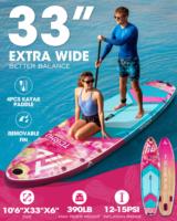 Planche de surf de haute qualité fabriquée en Chine, 10'6'*33'*6', planche de SUP tout terrain, double couche, gonflable, planche à pagaie debout pour la pêche