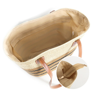 New bán buôn tùy chỉnh thiết kế hợp thời trang của phụ nữ mùa hè Kem chống nắng rộng vành mũ rơm Tote Túi Bộ cho hàng ngày câu cá ngoài trời du lịch - Product Image 3