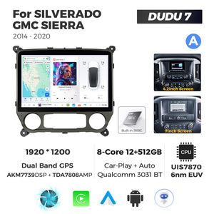 MEKEDE-Autoradio DUDUDU7 7870, navigation GPS pour voiture 12 pouces SILVERADO GMC <span class=keywords><strong>SIERRA</strong></span> 2014-2020 - Product Image 6