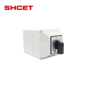 Interruptor de cambio rotativo Universal eléctrico, dispositivo con caja Exterior maestra 125A 160A, 3 posiciones, 3 fases, 660V, precio 3 P de SHCET