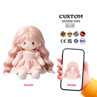 Poupées en peluche personnalisées en coton noir et blanc, figurines de lune, vente directe d'usine, poupées anime personnalisées pour enfants