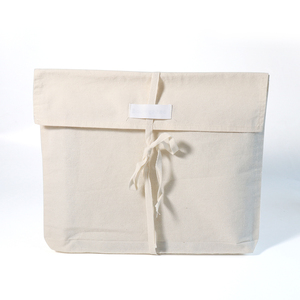 Sac de rangement <span class=keywords><strong>pour</strong></span> vêtements, couvertures, en coton naturel, avec rabat, grand, avec impression de logo personnalisée, ruban, enveloppe, sac cadeau anti-poussière - Product Image 5