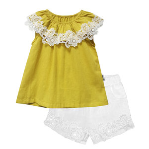 Ensemble de vêtements pour bébé fille été 2022, 2 pièces, hauts et jupes, tissu en velours 100% coton, violet et blanc, motif paisley, boutons en corne - Product Image 3
