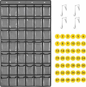Support mural pour téléphones portables de classe, 42 poches, organisateur mural, tableau de rangement pour enseignants, pour l'école et le bureau - Product Image 2
