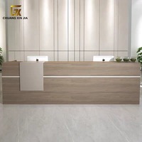 Comptoir de réception moderne, table de service frontale, comptoir d'accueil pour hall d'hôtel, comptoir de caisse, mobilier de bureau sur mesure