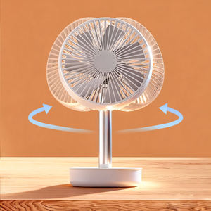Mini Ventilador Oscilante Portátil con Luz Nocturna, Batería Recargable de 4000 mAh, Refrigeración para Escritorio/Hogar - Product Image 1