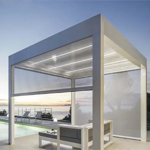 Gazebo électrique d'extérieur Pergola d'ouvre Pergola à lame en aluminium Pergola bioclimatique Système de toit Pavillon étanche Pergola de jardin Louvre - Product Image 3