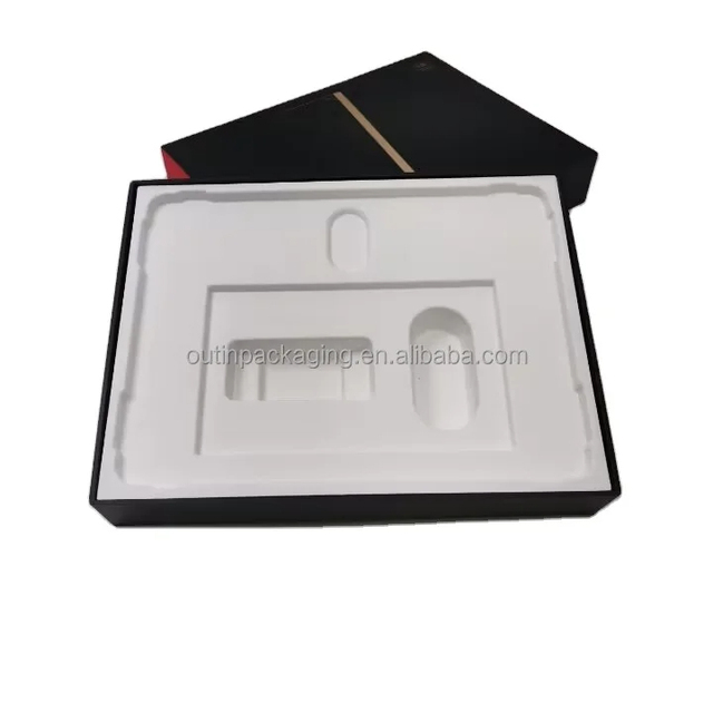 Eco Friendly Molded Pulp Tray Packaging Biodegradable Bagasse Pulp Molding Packaging Paper Tray for Electronics
