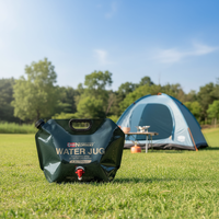 Conteneur de stockage pliable et portable en plastique renforcé pour camping, 7,5 L, grand format, sac d'eau en plastique
