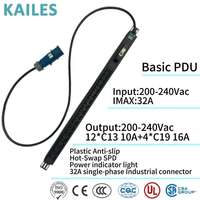 KAILES K22 240V 32A 12 prises, PDU vertical en aluminium pour centre de données, installation en armoire, entièrement personnalisable