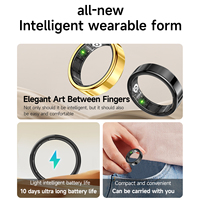 Bague Intelligente Tendance : Suivi Cardiaque, Pression Artérielle, Sommeil, Photographie par Geste, Acier Inoxydable, IP68, Contrôle par Application