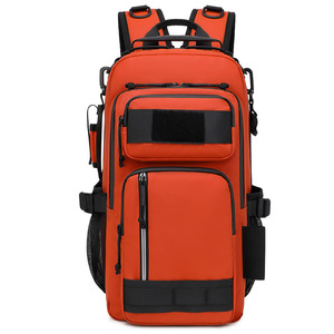 Masavi Tactical <b>Backpack</b> Orange <b>Black</b> Large Capacity Outdoor Sports <b>Men's</b> Hiking Travel Bag - Product Image 4