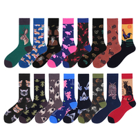 2021 bonnes chaussettes de créateur pour hommes heureux à motifs d'animaux personnalisés chaussettes drôles en coton pour hommes