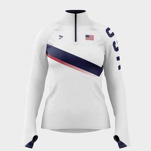 เสื้อแจ็คเก็ตฟลีซซิป 1/4 คุณภาพสูงสำหรับผู้หญิงและผู้ชาย เสื้อสเวตเชิ้ตซิป 1/4 แบบสวมหัว - Product Image 1